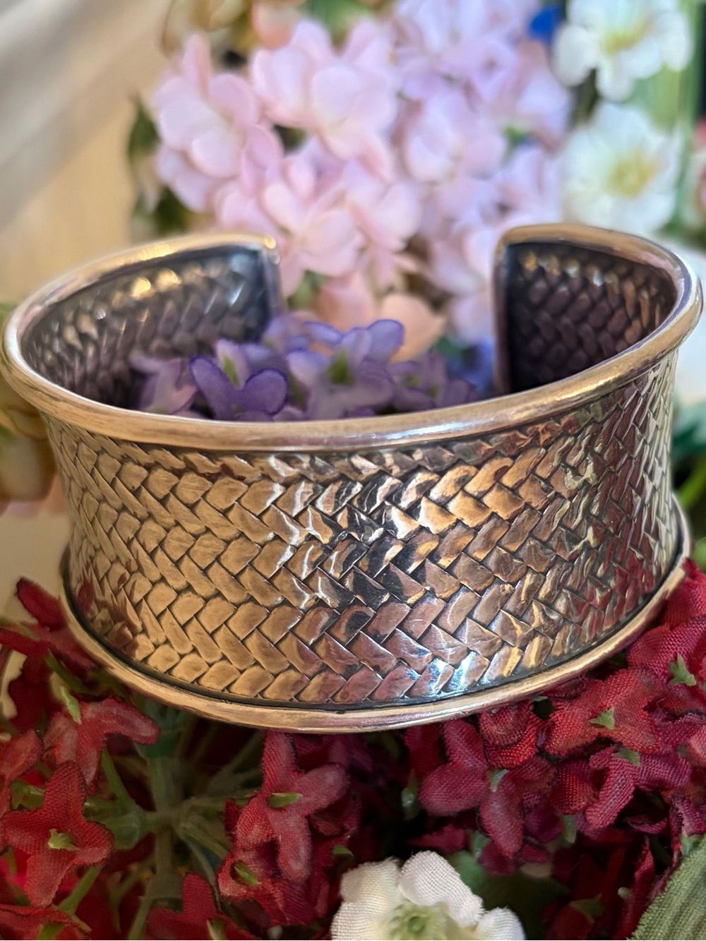 Rare Incentive Silpada Sterling Silver Woven Textured Cuff Bracelet